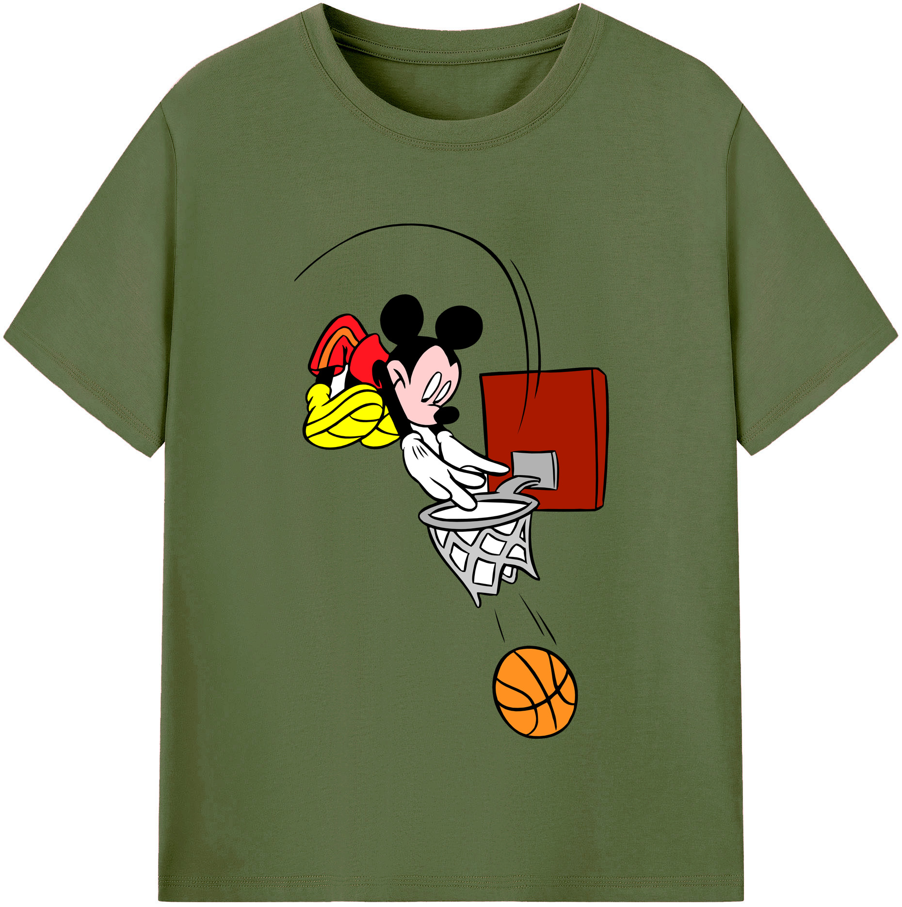 （画像用） ミッキーマウス Mickey Mouse 綿100％半袖Tシャツ（フロントプリント）